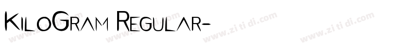 KiloGram Regular字体转换